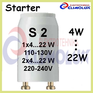 Starter za fluorescentnu cijev S2 4-24W