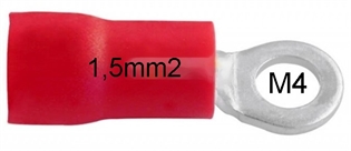 Stopica okasta izolirana 1,5mm2 M4 crvena