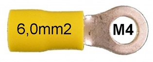 Stopica okasta izolirana 6,0mm2 M4 žuta