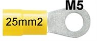 Stopica okasta izolirana 25 mm2 M5 žuta
