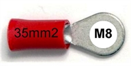 Stopica okasta izolirana  35 mm2 M8 crvena