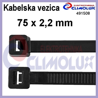 Kabelska vezica 75 x 2,2 crna