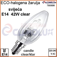 ECO-halogena žarulja svijeća E14 42W B35 bistra