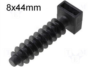 Tipla sa nosačem 8x44mm za kabelske vezice, crna