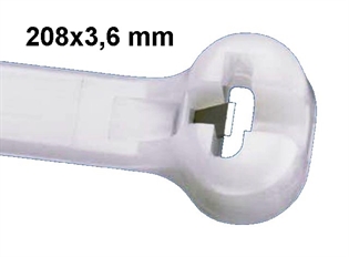 Kabelska vezica sa metalnim jezičkom 208 x 3,6 bijela