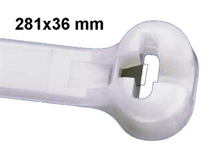 Kabelska vezica sa metalnim jezičkom 281 x 3,6 bijela