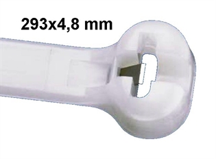 Kabelska vezica sa metalnim jezičkom 293 x 4,8 bijela