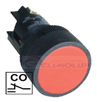 Sklopka PVC 22mm ,CO ,crvena
