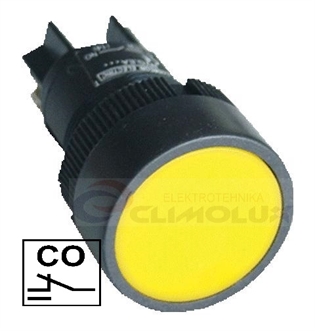 Sklopka PVC 22mm ,CO ,žuta