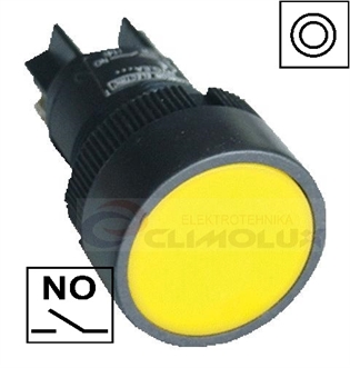 Tipkalo PVC 22mm ,NO ,žuto