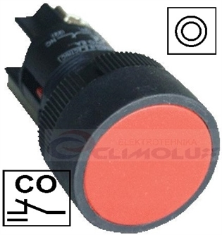 Tipkalo PVC 22mm ,CO ,crveno