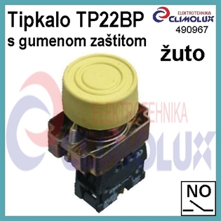 Tipkalo TP22BP žuto NO ,s gumenom zaštitom