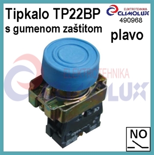 Tipkalo TP22BP plavo NO ,s gumenom zaštitom