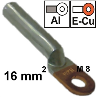 Neizolirana bakreno-aluminijska okasta stopica 16 mm2 M 8
