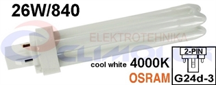 Štedna žarulja PL-2pin 26W/840 G24d-3 Dulux