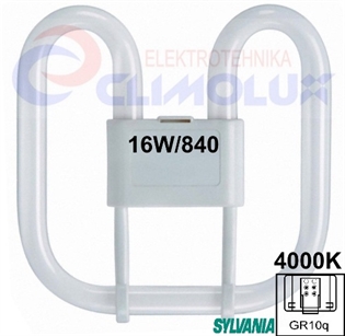Žarulja štedna PL-4Pin 16W/840, PLQ4P, GR10q SY