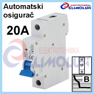 Automatski osigurač S7-B-1 polni, 20A