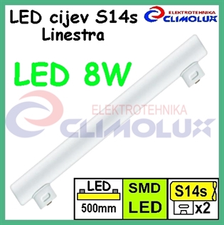 LED svjetlosna cijev- Linestra S14s 8 W 2800K, 500mm