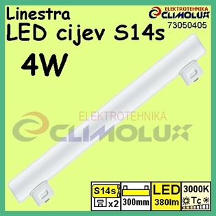 LED cijev Linestra S14s 4W 3000K, 300mm, LR