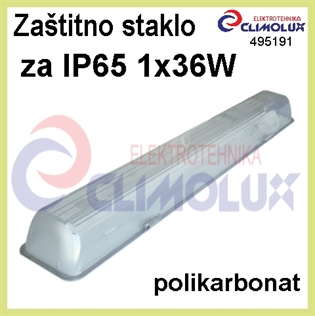 Zaštitno PVC staklo za vodotijesnu svjetiljku IP65 1x36W