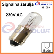 Signalna žarulja Ba9s 230 V, glimm