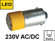 Signalna žarulja LED Ba9s 230V AC/DC; žuta