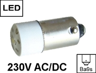 Signalna žarulja LED Ba9s 230V AC/DC; bijela