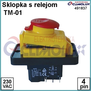 Sigurnosna sklopka s relejom TM-01 4P IP54 , gljivasta blokada