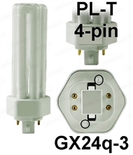 Energiesparlampe PL-T 4pin G24q-3 26W/830