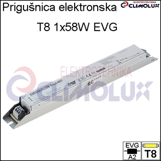 Elektronska prigušnica za fluorescentnu cijev T8 1x58W EVG-FV