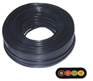     Telephone cable 4-wire flat, black