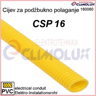Elektroinstalacijska savitljiva cijev CSP 16 žuta, za podžbukno polaganje