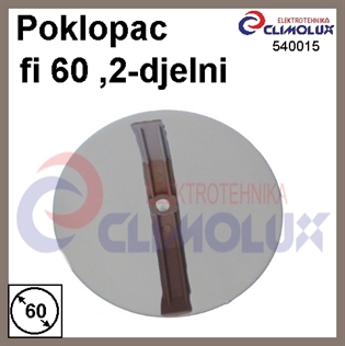 Poklopac za instalacijsku kutiju fi 60 nožasti, 2-djelni, bijeli