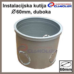 Instalacijska kutija fi 60, duboka, za podžbuknu ugradnju