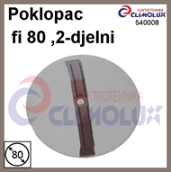 Poklopac za razvodnu kutiju fi 80 nožasti, 2-djelni, bijeli