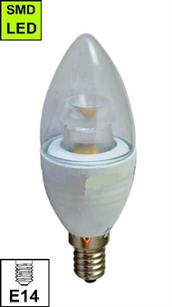 LED žarulja E14 svijeća  5W ,CANDLE ,prozirna