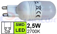 LED žarulja G9 2,5W, Capsule, 2700K