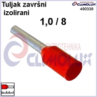 Završni tuljak izolirani  1,0/ 8 crveni