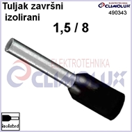 Završni tuljak izolirani  1,5/ 8 crni