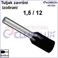 Završni tuljak izolirani  1,5/12 crni