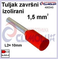 Završni tuljak izolirani  1,5/10 crveni