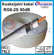 Coaxial cable RG6 75ohm, 6,8mm, white OP