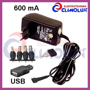 Univerzalni adapter-ispravljač 3-12V 600mA