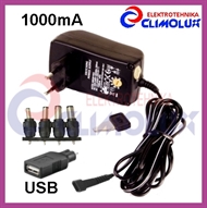 Universal Power adapter with voltage selector 3-12V 1000mA