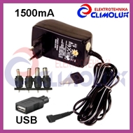 Universal Power adapter with voltage selector 3-12V 1500mA