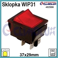 Sklopka VAGA-WIP31 ON-OFF, crvena, svijetleća