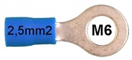 Ringkabelschuh isoliert  2,5mm2 M6 blau