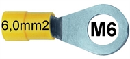Ringkabelschuh isoliert  6,0mm2 M6 gelb