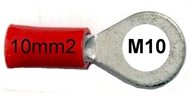 Ringkabelschuh isoliert  10 mm2 M10 rot