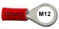 Ringkabelschuh isoliert  10 mm2 M12 rot